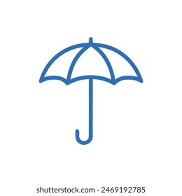 Icono de paraguas sobre fondo blanco. Ilustración vectorial en estilo plano de moda