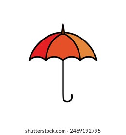 Umbrella icon on white background. Vector illustration in trendy flat style