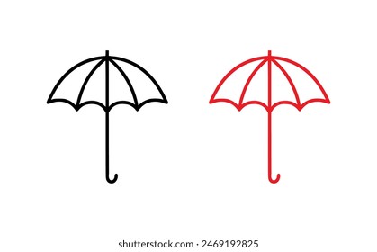 Umbrella icon on white background. Vector illustration in trendy flat style