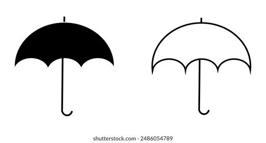 Umbrella icon on white background