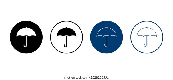 Umbrella icon on white background. Umbrella with flat style - stock vector.