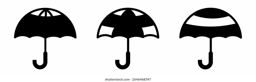 Umbrella icon on white background. Vector logo umbrella illustration.