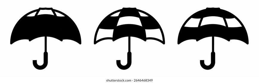 Umbrella icon on white background. Vector logo umbrella illustration.
