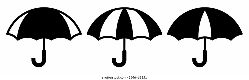 Umbrella icon on white background. Vector logo umbrella illustration.