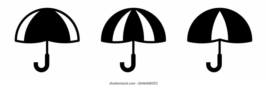 Umbrella icon on white background. Vector logo umbrella illustration.