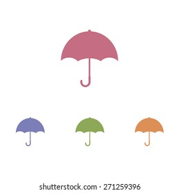 Umbrella icon on white background