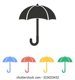 Umbrella  icon  on white background. Vector illustration.