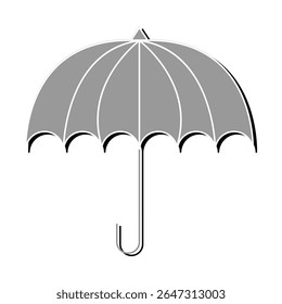 Umbrella icon. Open umbrella icon. eps 10