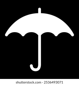 Umbrella icon. Open umbrella side view. Vector Ilustration