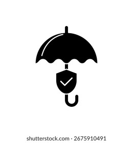 umbrella icon outline editable stroke line drawing eps