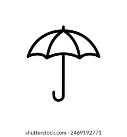 Umbrella icon. Outline Umbrella icon on white background. Vector illustration