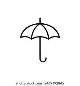 Umbrella icon. Outline Umbrella icon on white background. Vector illustration