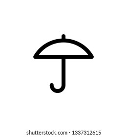 Umbrella icon outline simple flat style illustration isolated.