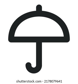 Umbrella Icon with Outline Style