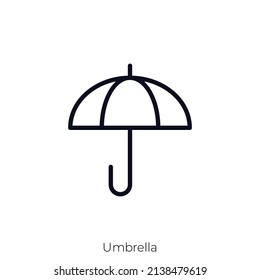 Umbrella icon. Outline style icon design isolated on white background