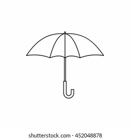 Umbrella Icon In Outline Style Isolated Vector Illustration