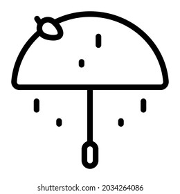 Umbrella icon with outline style. Suitable for website design, logo, app and UI. Based on the size of the icon in general, so it can be reduced.