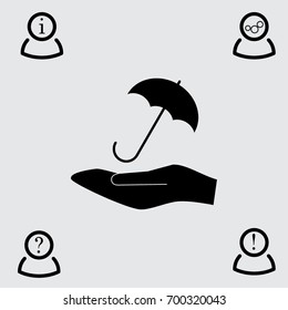 Umbrella icon, parasol vector illustration
