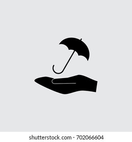Umbrella icon, parasol vector illustration