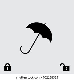 Umbrella icon, parasol vector illustration