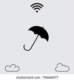 Umbrella icon, parasol vector illustration