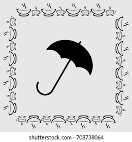 Umbrella icon, parasol vector illustration