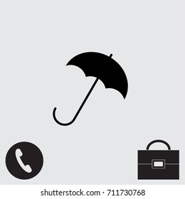 Umbrella icon, parasol vector illustration