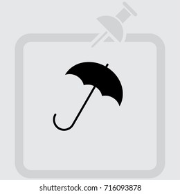 Umbrella icon, parasol vector illustration