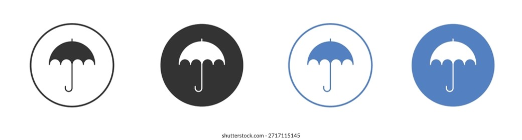 Piktogrammsatz für Schirm-Icon. Vektorsymbol-Designs