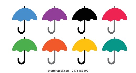 Umbrella icon. Protection parasol icon. Rain