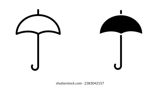 Umbrella icon. Protection parasol symbol. Rain weather signs. Season symbols