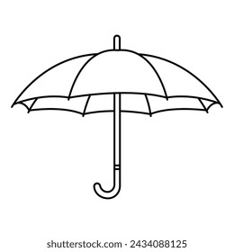 Umbrella icon. Protection parasol symbol. Rain weather signs. Season symbols. Rainy icons.