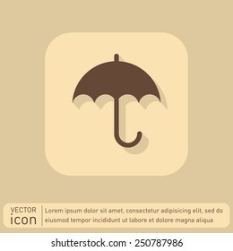 umbrella icon. protection from rain and moisture