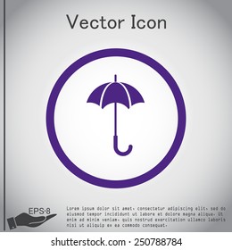 umbrella icon. protection from rain and moisture
