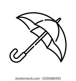 Umbrella icon. umbrella, protection, rain, parasol, rainy, weather, season, outdoor, autumn, sunny. Vector icon illustration