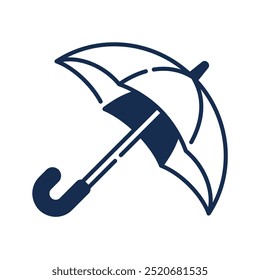 Umbrella icon. umbrella, protection, rain, parasol, rainy, weather, season, outdoor, autumn, sunny. Vector icon illustration