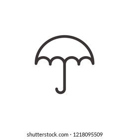 Umbrella icon, protection, security vector line icon