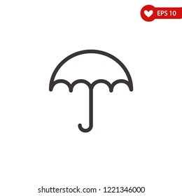Umbrella icon, protection, security vector line icon