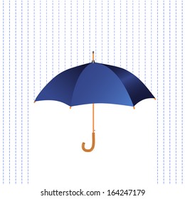 Umbrella icon with rain