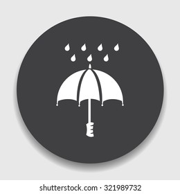 umbrella icon with rain