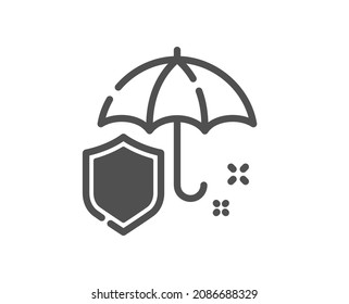 Umbrella icon. Rain defence sign. Safe insurance symbol. Classic flat style. Quality design element. Simple umbrella icon. Vector