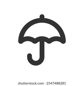 Umbrella icon. Rain protection sign. Water parasol. Weather meteorology.