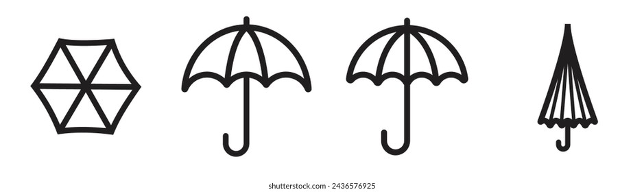 umbrella icon rainy symbol, dry