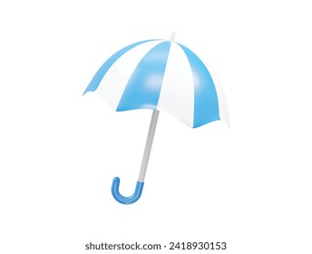 Umbrella icon render 3d rendering illustration