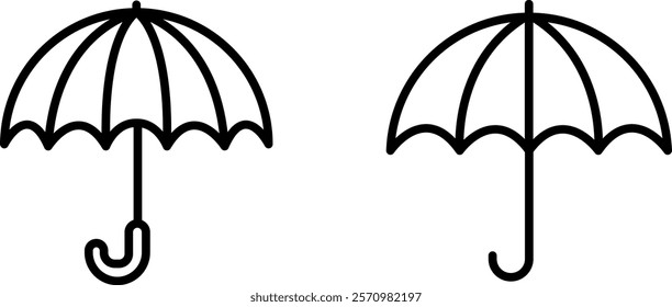  "Umbrella Icon Representing Protection, Weather, and Rain for Outdoor Use and Seasonal Preparedness"