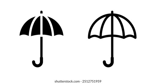 Umbrella icon set. flat illustration of vector icon on white background