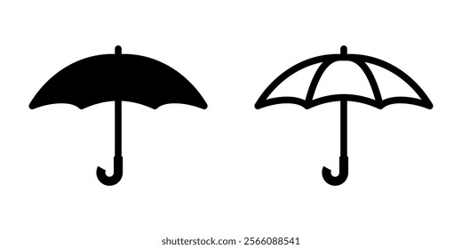 Umbrella icon set. flat illustration of vector icon on white background