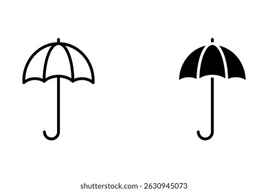 Umbrella icon set. flat illustration of vector icon on white background