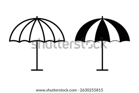 Umbrella icon set. Open umbrella icon. protection. security icon button, vector, sign, symbol, isolated on white background.