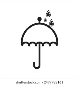 Umbrella icon set. Open umbrella set vector. Collection of side view umbrella vector illustration